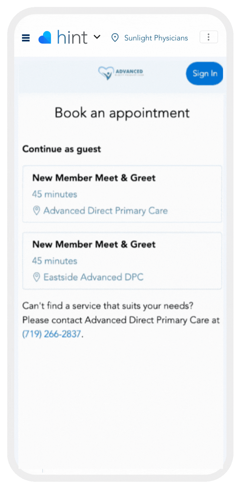Hint clinical calendar all in one scheduling solution for direct care